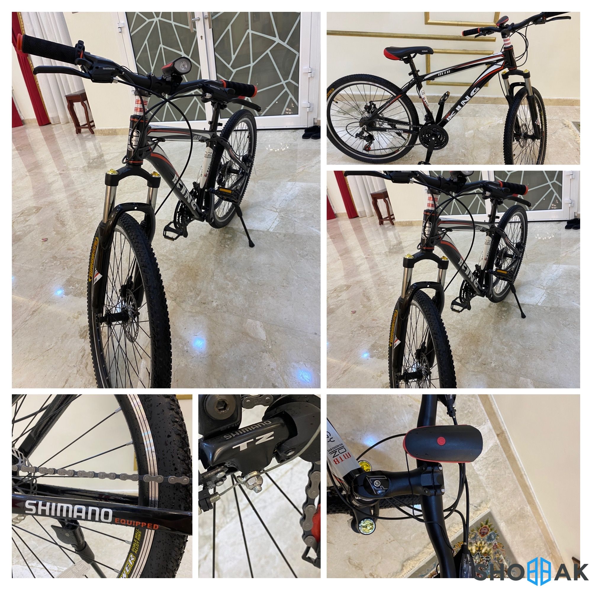 سيكل كنق استعمال واحد فقط حجم:26 فل الامنيوم كل شي شيمانو مكينته TZ SHIMANO شباك البحرين