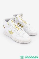 Adidas originals high top mid forum sneakers white and gold  شباك السعودية