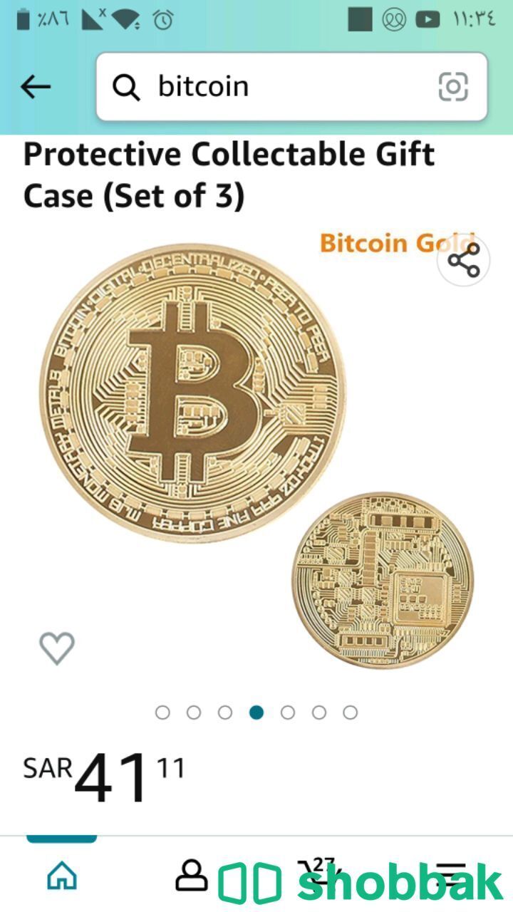 Bitcoin POKL Bitcoin Collectible Gold Plated Commemorative Blockchain Coin Shobbak Saudi Arabia
