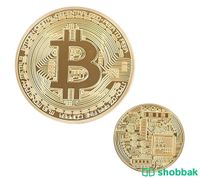 Bitcoin POKL Bitcoin Collectible Gold Plated Commemorative Blockchain Coin Shobbak Saudi Arabia