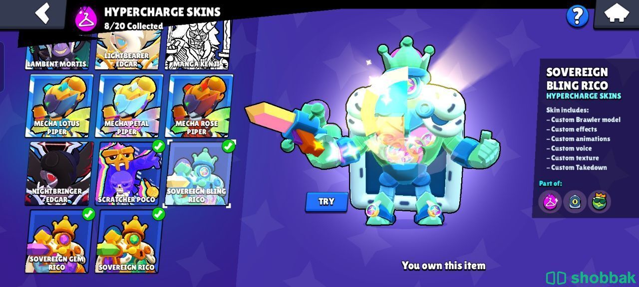 Brawl Stars Account / حساب براول ستارز Shobbak Saudi Arabia