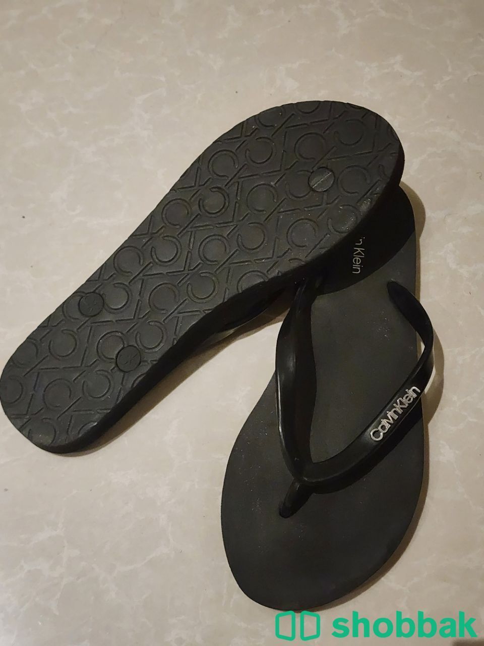 Calvin Klein Black Flip-Flops- Perfect for Gift شباك السعودية