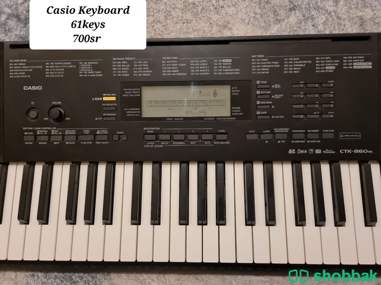 Casio 61key keyboard  شباك السعودية