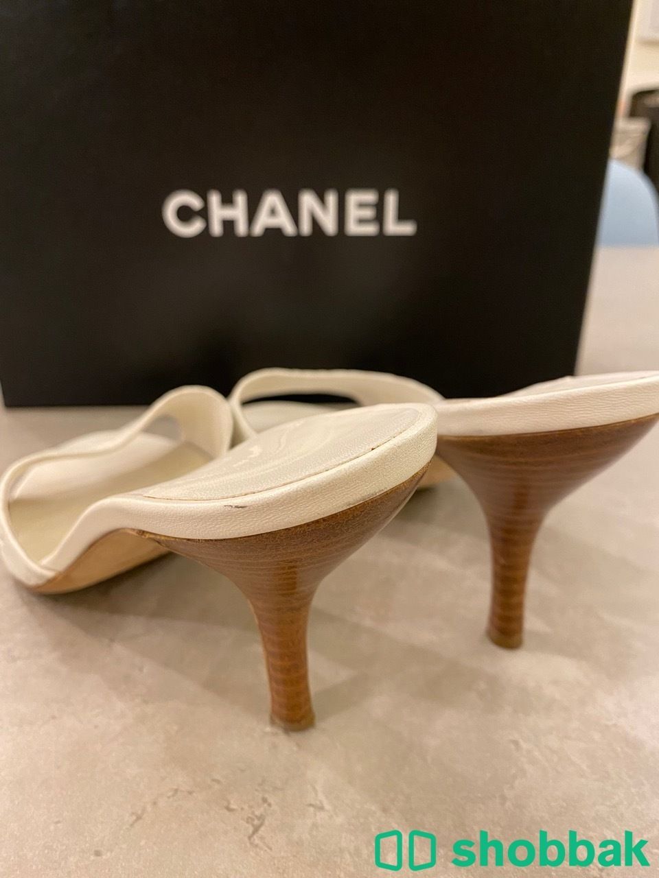 Chanel White Heels. كعب شانيل ابيض Shobbak Saudi Arabia