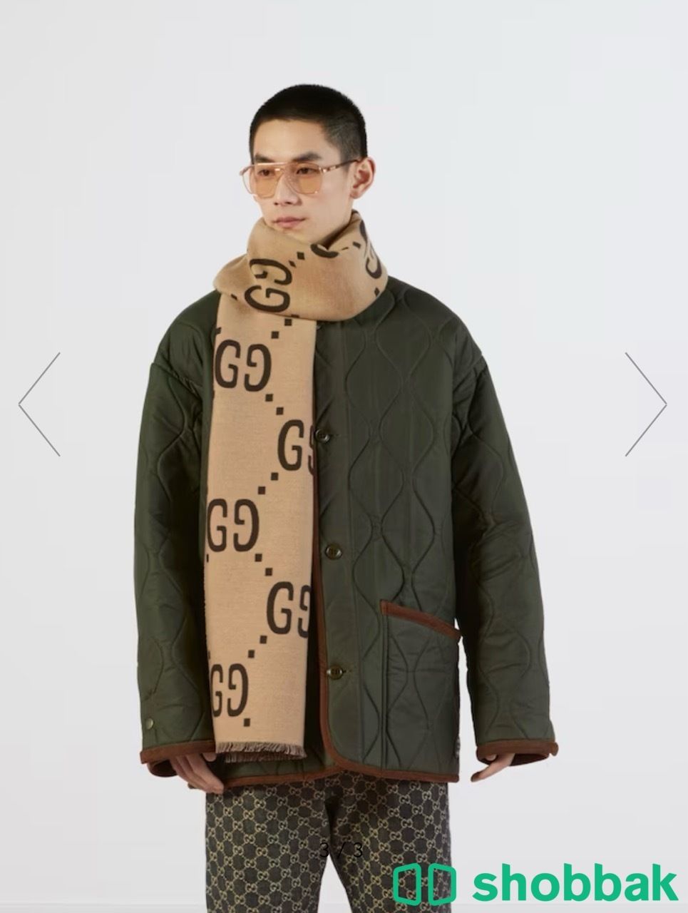 Gucci jacquard scarf Shobbak Saudi Arabia