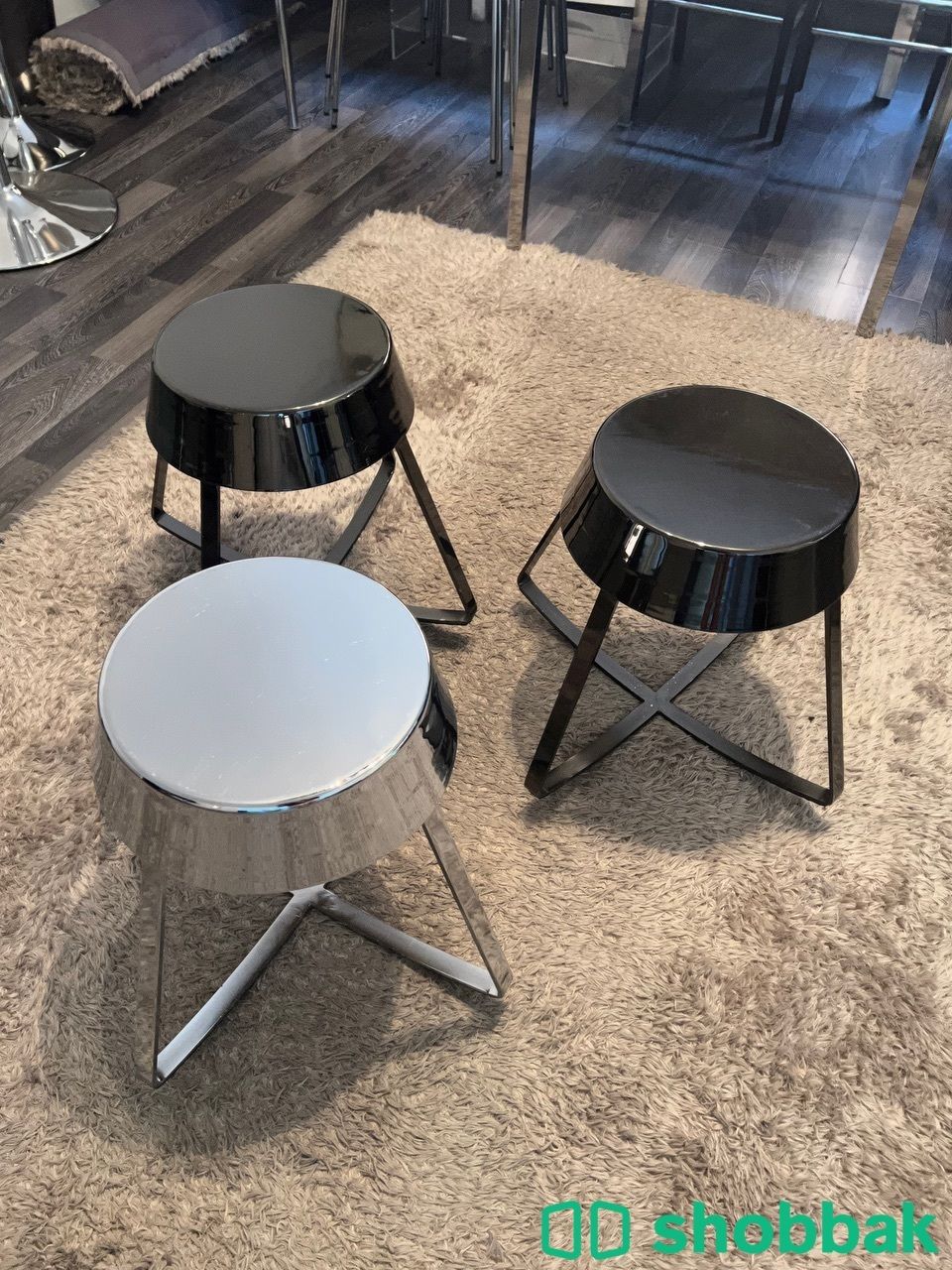 ID design metal stools (set of 3) Shobbak Saudi Arabia