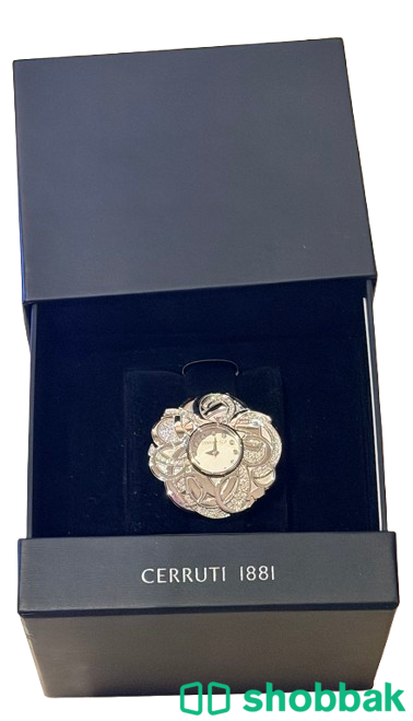 Luxury Crystal Flower-Style Watch – Silver Tone – Replica (Not Original) شباك البحرين