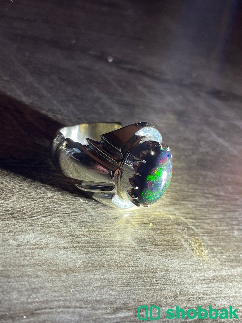  Natural Black opal خاتم اوبال طبيعي Shobbak Saudi Arabia