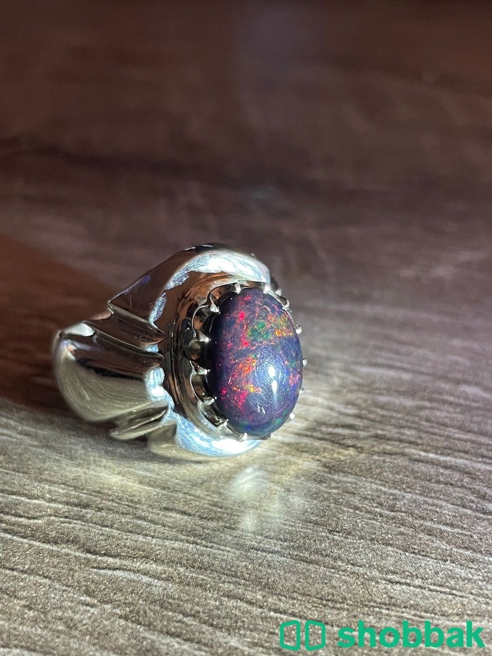  Natural Black opal خاتم اوبال طبيعي Shobbak Saudi Arabia