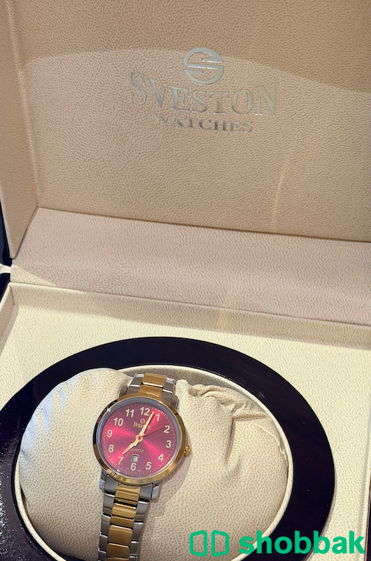 Red Two-Tone Stainless Steel Watch – High-Quality Replica – Full Set – Unused شباك البحرين