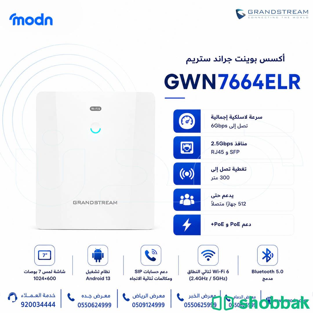   أكسس بوينت جراند ستريم GWN7664ELR – قوة أداء للشبكات الحديثة   شباك السعودية