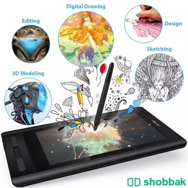 تابلت لرسم الرقمي الاحترافي فقط (استخدام خفيف)+ هدية حامل للجهاز (+توصيل مجاني عن طريق مرسول) Shobbak Saudi Arabia