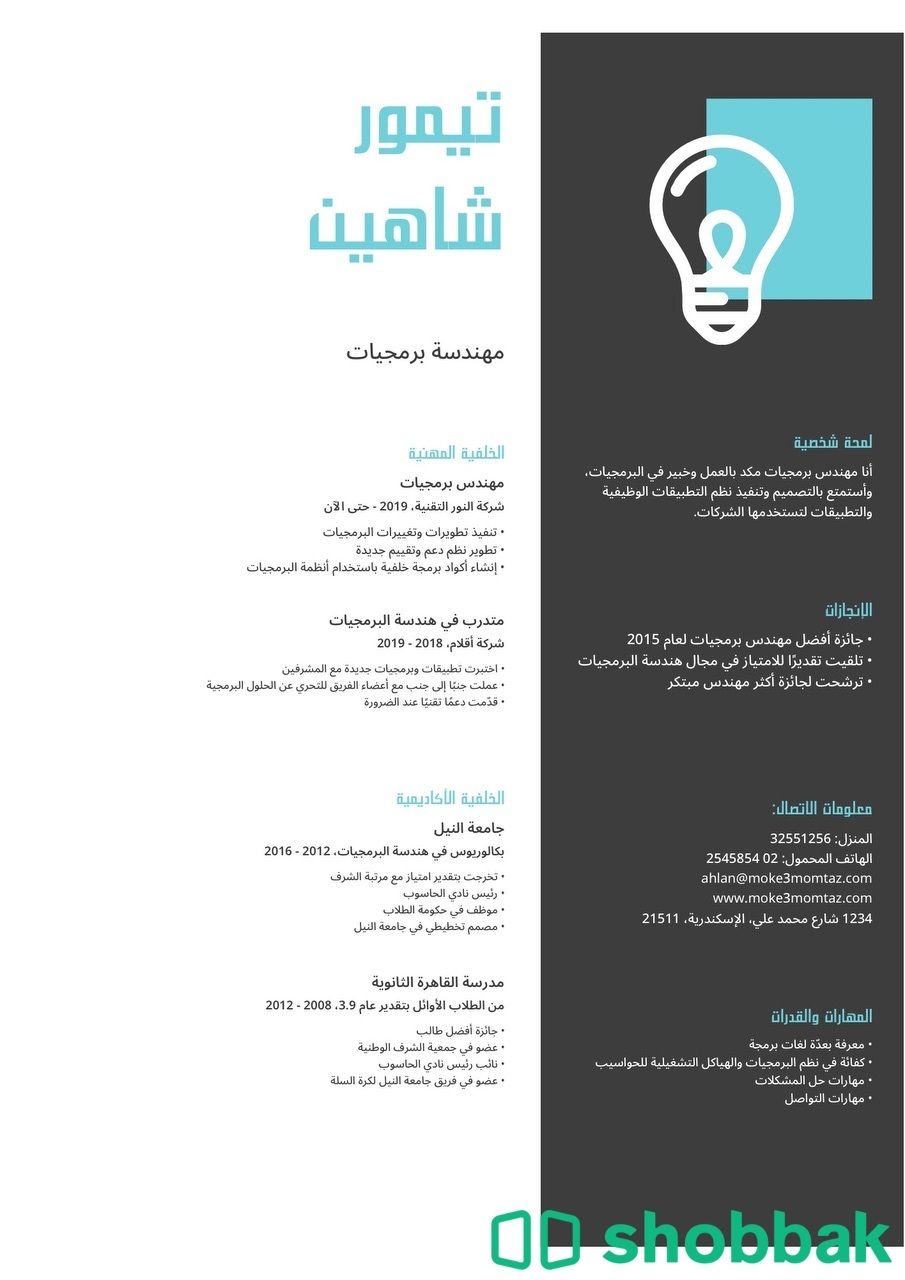 تصميم لوغو و كتابة cv وتصميم بوستات للسوشال ميديا Shobbak Saudi Arabia