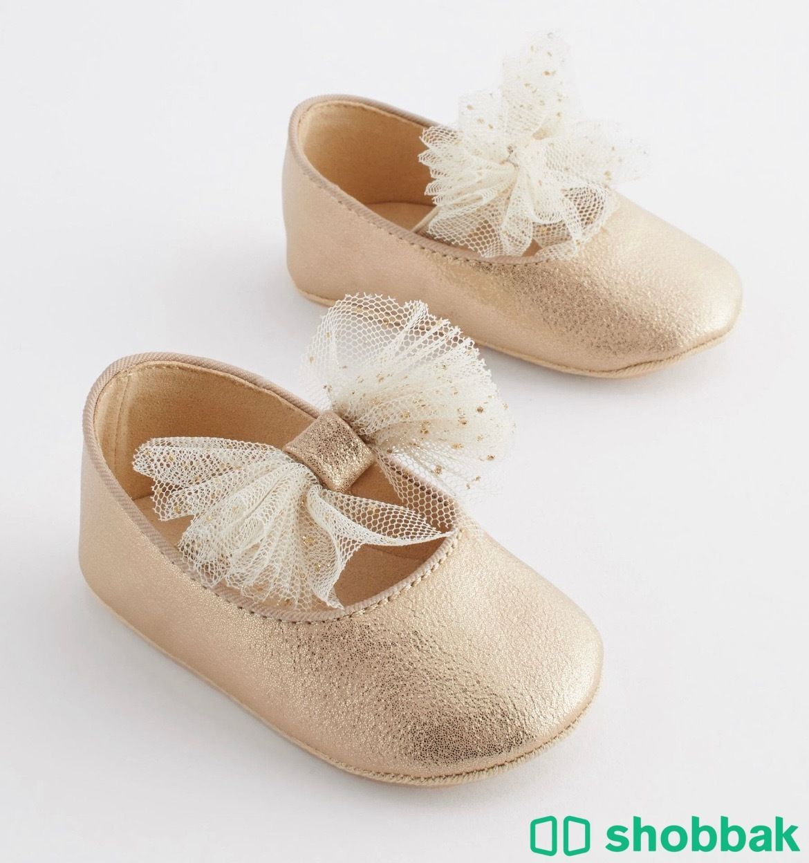 حذاء مناسبات ذهبي مواليد بنات  Shobbak Saudi Arabia