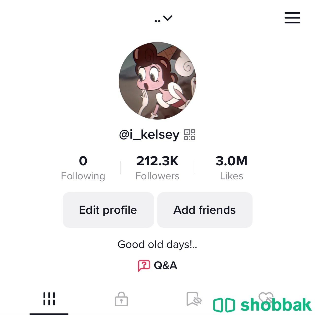 حساب تيك توك 212.3k متابع متفاعل للبيع Shobbak Saudi Arabia