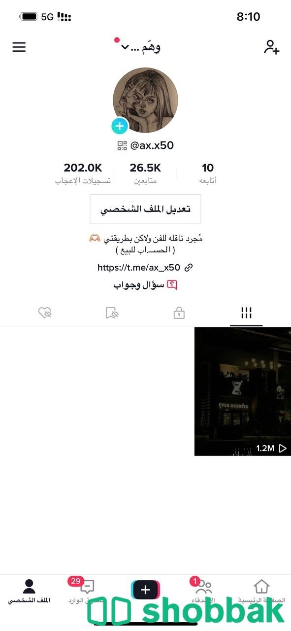 حساب تيك توك Shobbak Saudi Arabia