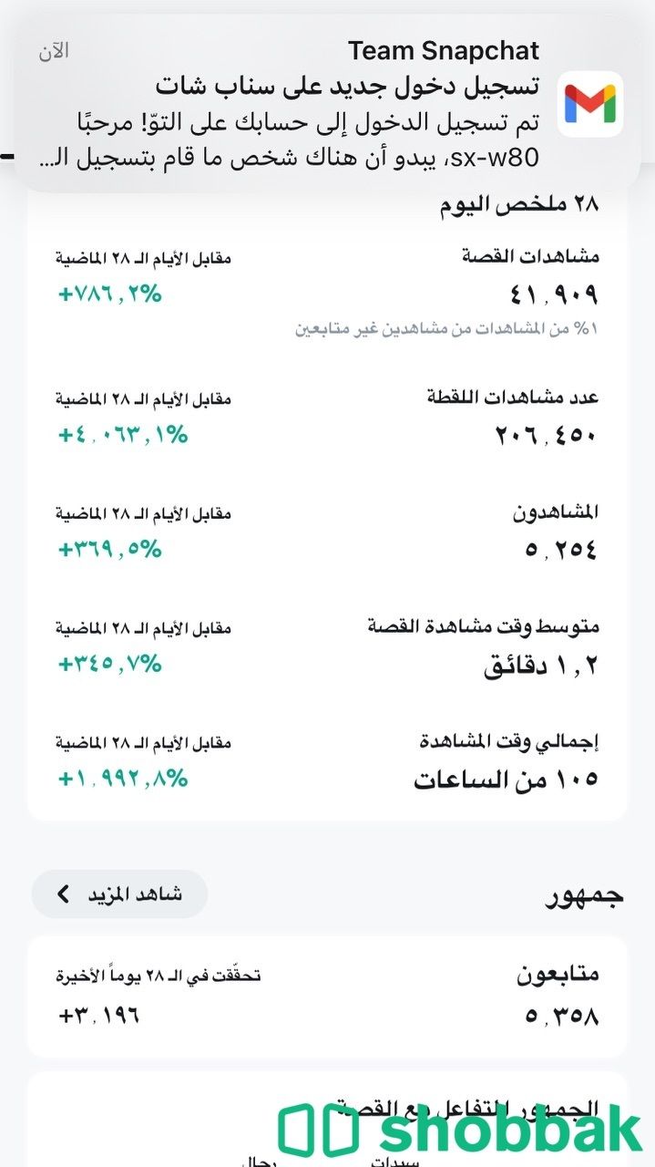 حساب سناب متفاعل  Shobbak Saudi Arabia