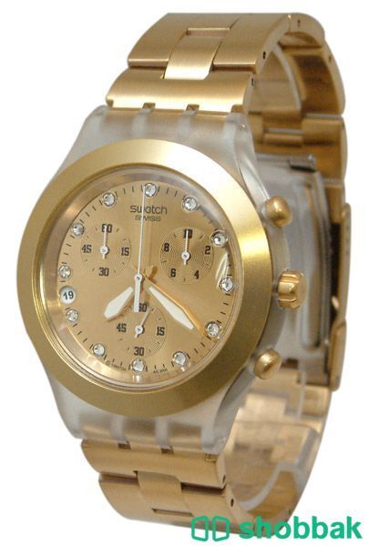 ساعة Swatch ذهبية ستان ستيل Shobbak Saudi Arabia
