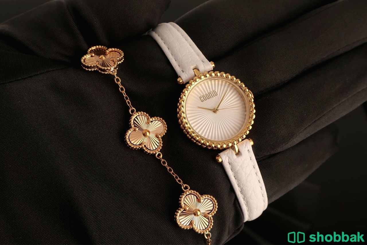 ساعة جلد فان كليف مع اسوارة ستيل درجة اولي  Shobbak Saudi Arabia