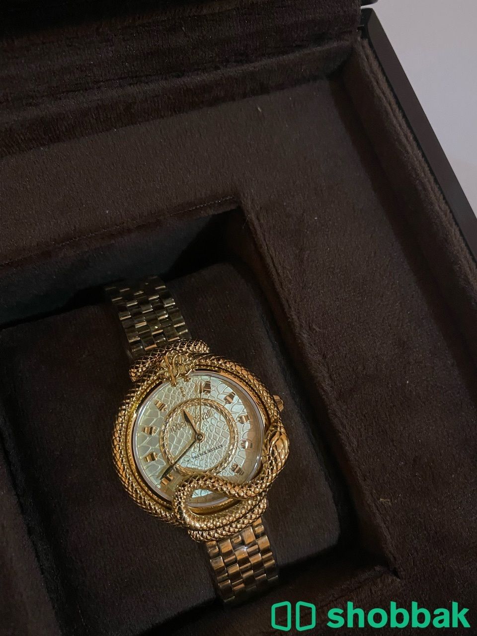ساعة روبيرتو كفالي ذهبية جديدة بتغليفها  شباك السعودية