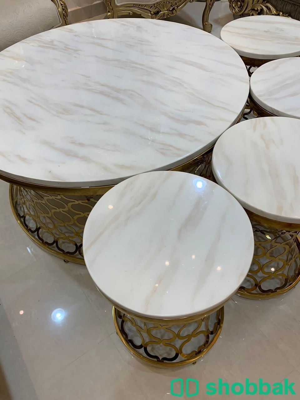 طاولات رخام خمس قطع شباك السعودية