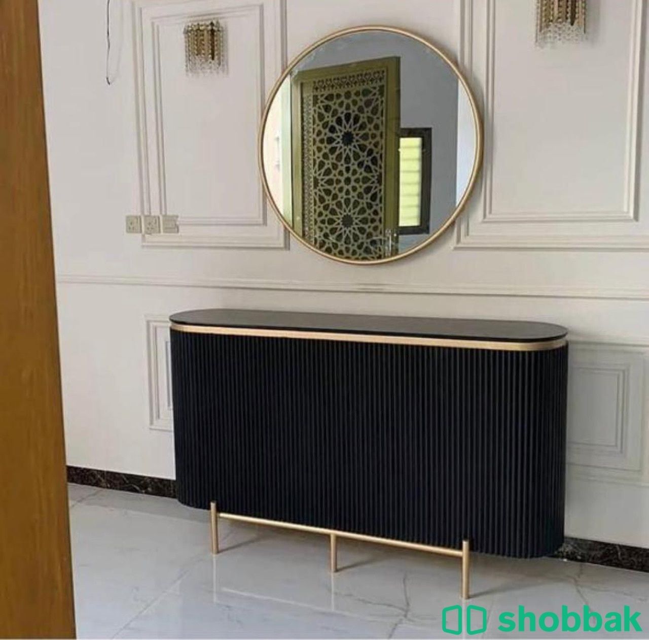 طاولة طعام 8 كراسي مع كونسول و مرايا شباك السعودية