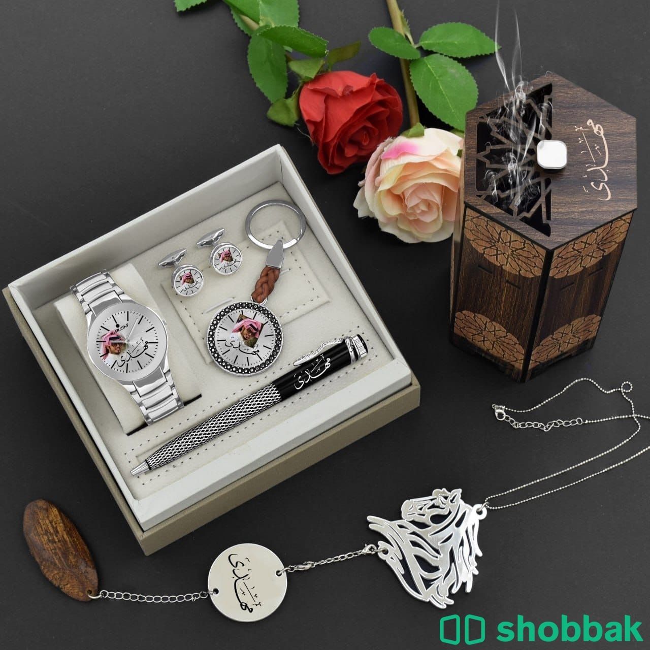 طقم ساعة رادو بالاسم مع ملحقات  Shobbak Saudi Arabia