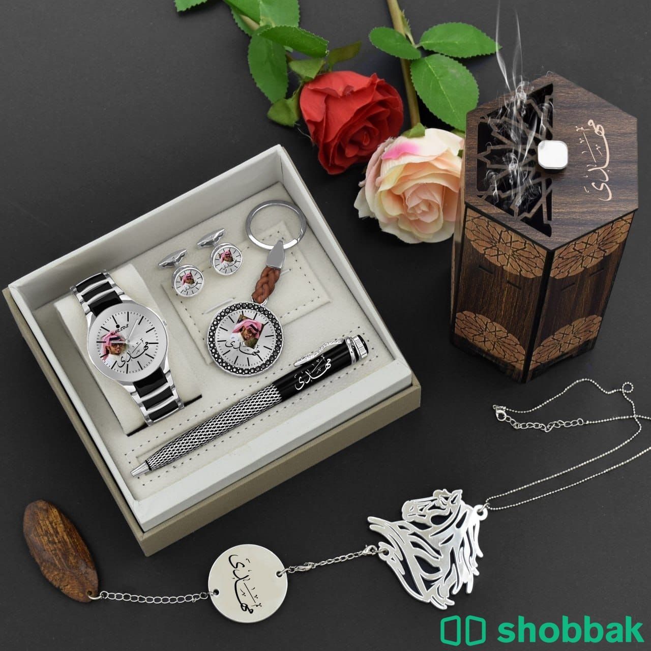 طقم ساعة رادو بالاسم مع ملحقات  Shobbak Saudi Arabia