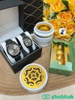 طقم ساعة رجالي ونسائي مع مبخرة وبخور Shobbak Saudi Arabia