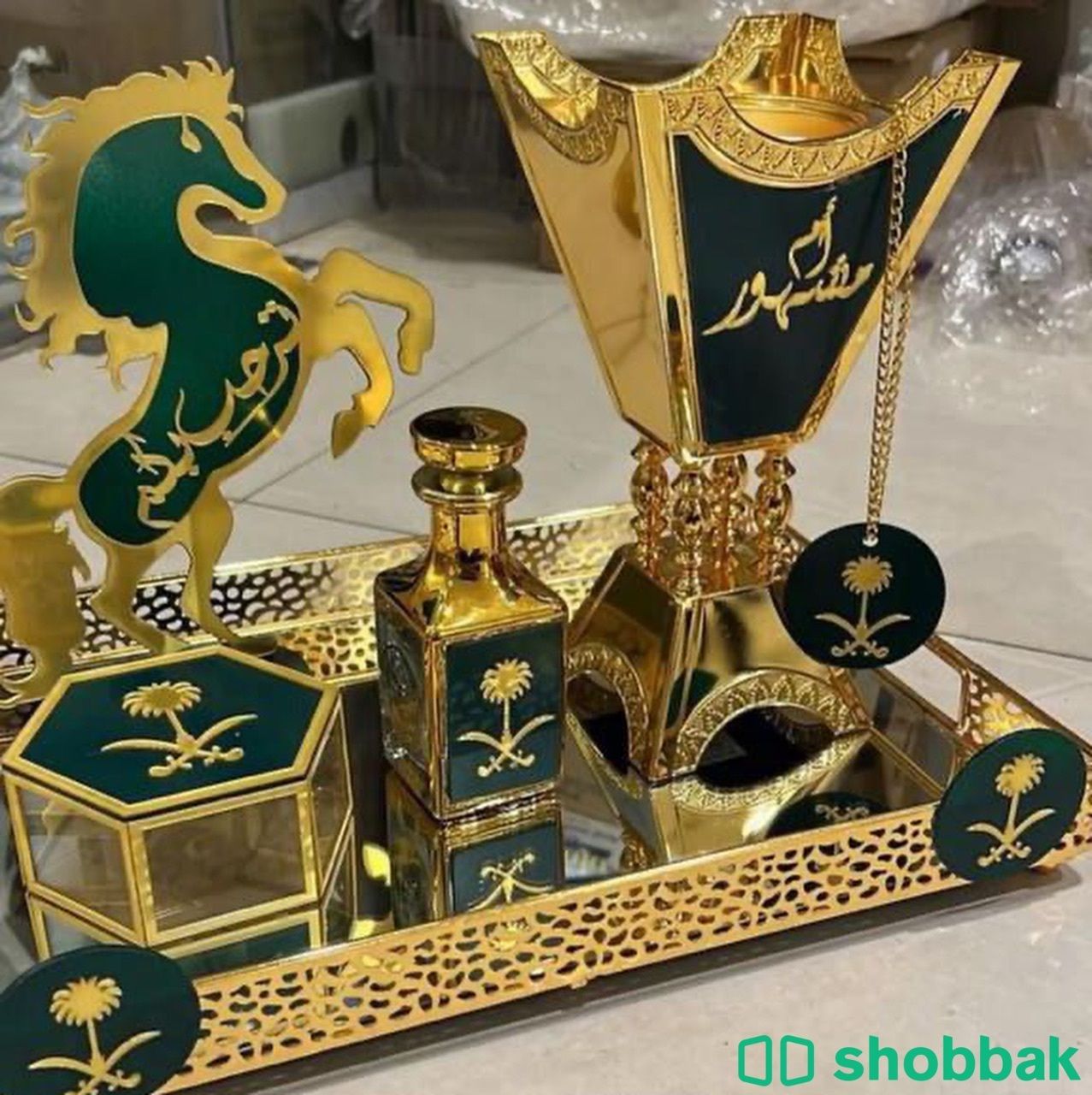 طقم مبخرة فاخرة مع الاسم والعبارة Shobbak Saudi Arabia