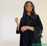 عباية كريب أسود مع أكمام لنن زري Shobbak Saudi Arabia