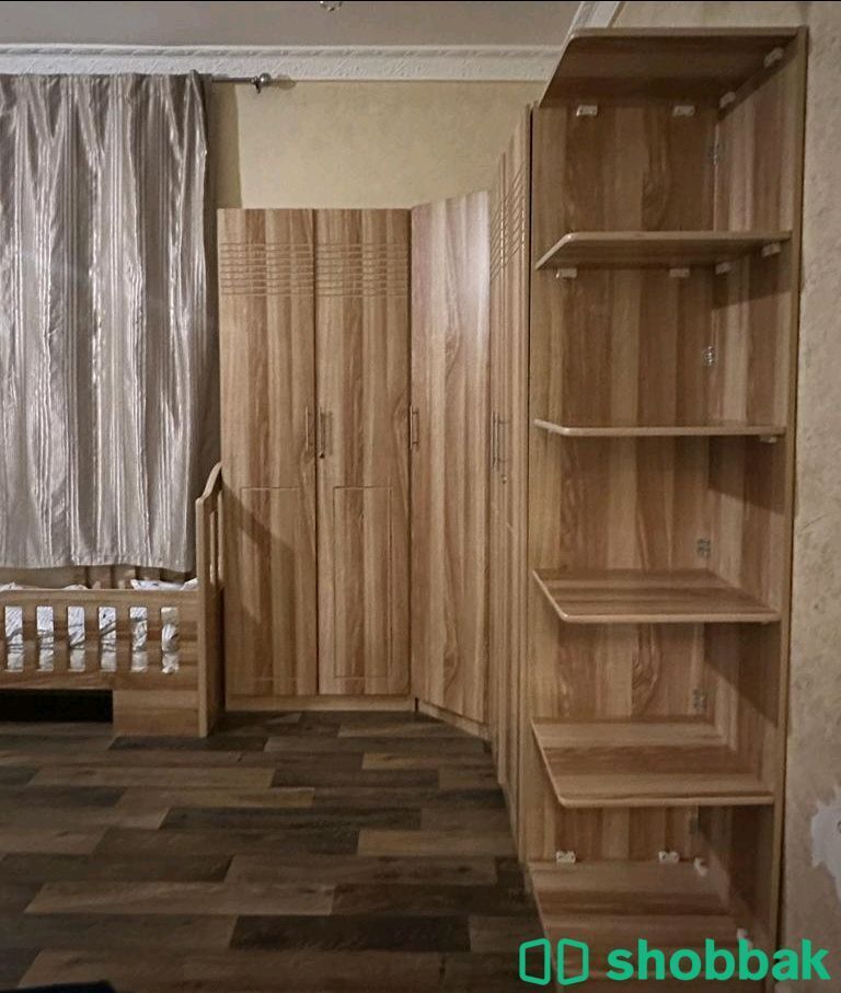 غرفة نوم أطفال دولاب زاوية كبير و ٢ سرير  Shobbak Saudi Arabia