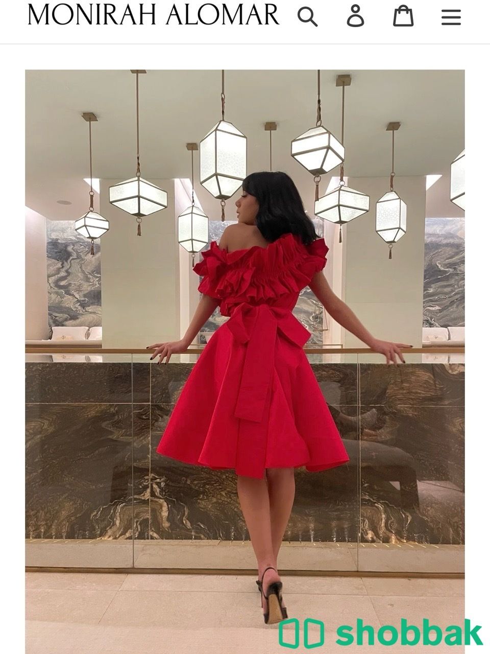 فستان Luxe من المصممة منيرة العمر Shobbak Saudi Arabia