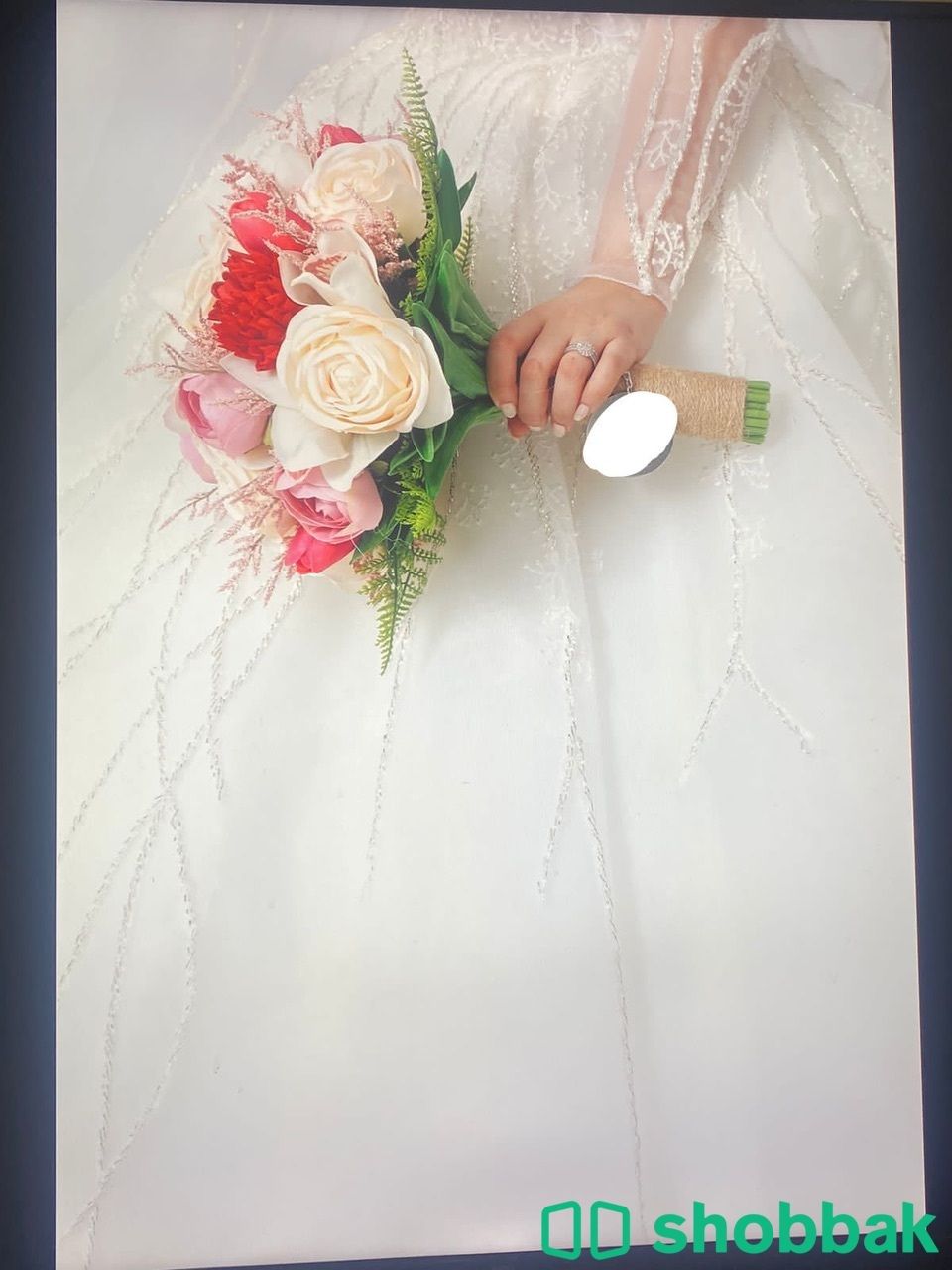 فستان زفاف مع طرحه  شباك السعودية