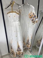 فستان سهرة قطعتين خامة جازار مطرز Shobbak Saudi Arabia