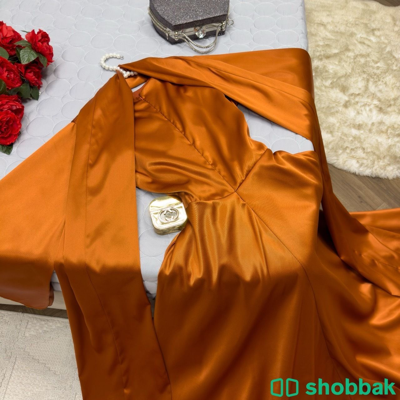 فستان شانطون ناعم  شباك السعودية