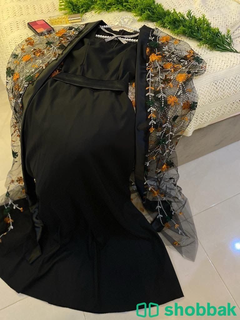 فستان شيفون مطرز بارز  شباك السعودية