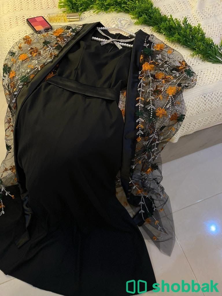 فستان شيفون مطرز بارز  شباك السعودية