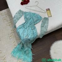 فستان شيفون مطرز مع اكمام  شباك السعودية