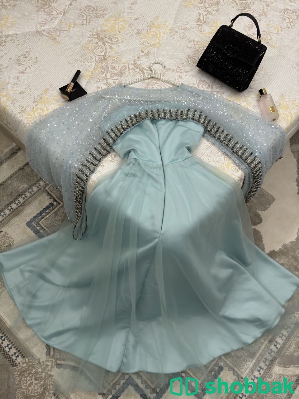 فستان شيفون مع تطريز مبطن  شباك السعودية