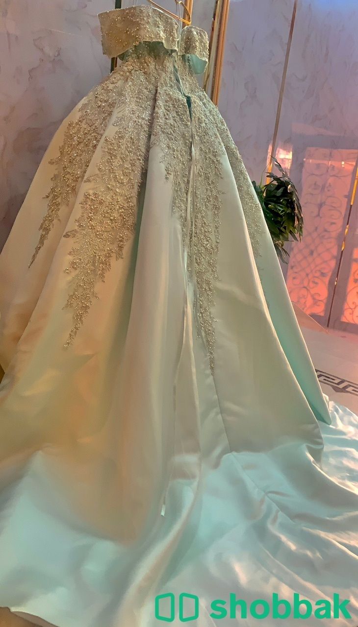 فستان عروس للملكه  فخم تطريز  يدوي بتفاصيل جميله 2023 شباك السعودية
