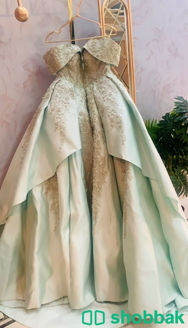 فستان عروس للملكه  فخم تطريز  يدوي بتفاصيل جميله 2023 Shobbak Saudi Arabia