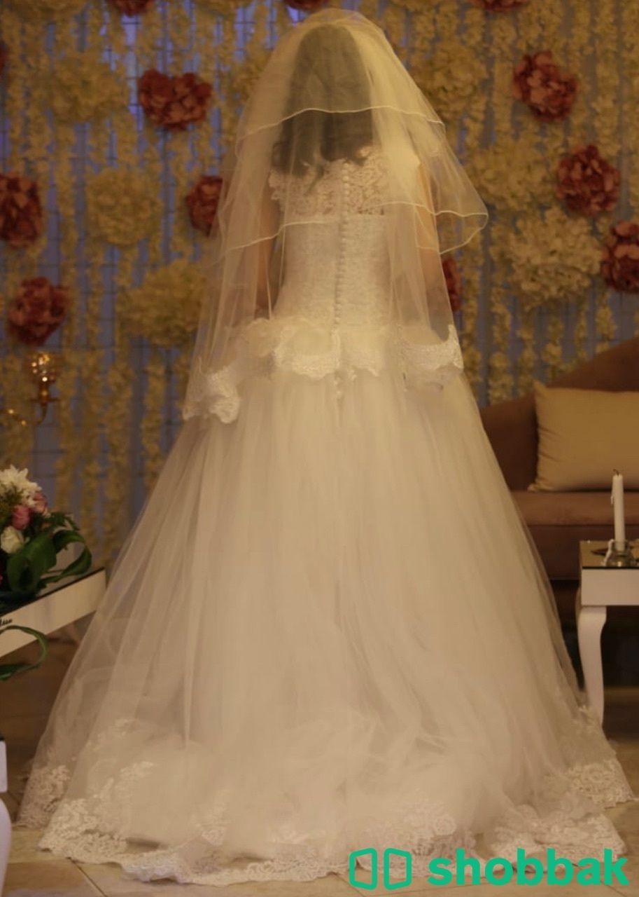 فستان عروس مع طرحه شباك السعودية