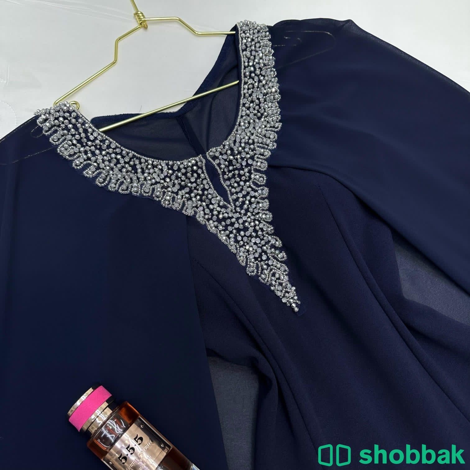 فستان كريب استرتش مع شال شيفون  Shobbak Saudi Arabia