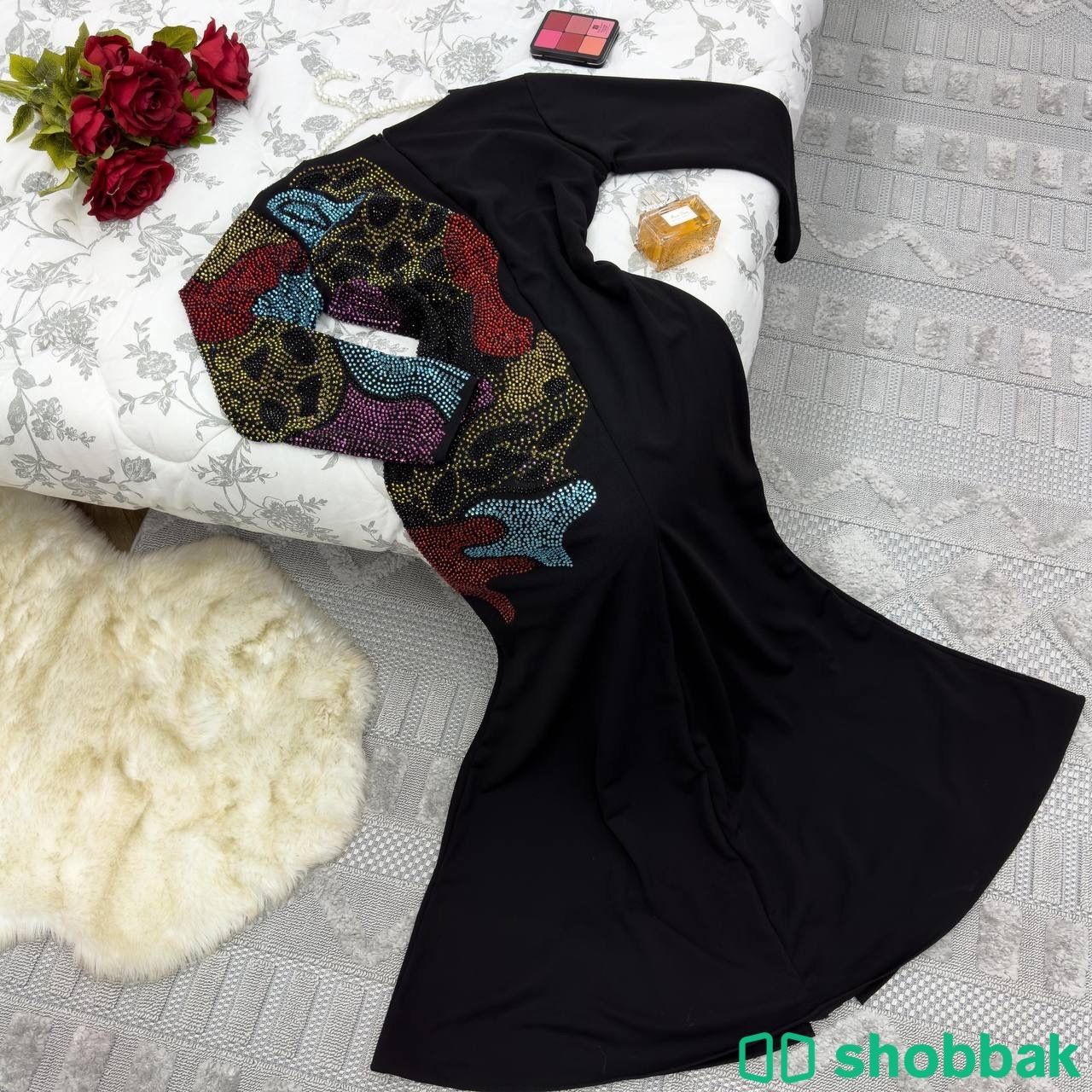فستان كريب فصوص اصلي  Shobbak Saudi Arabia