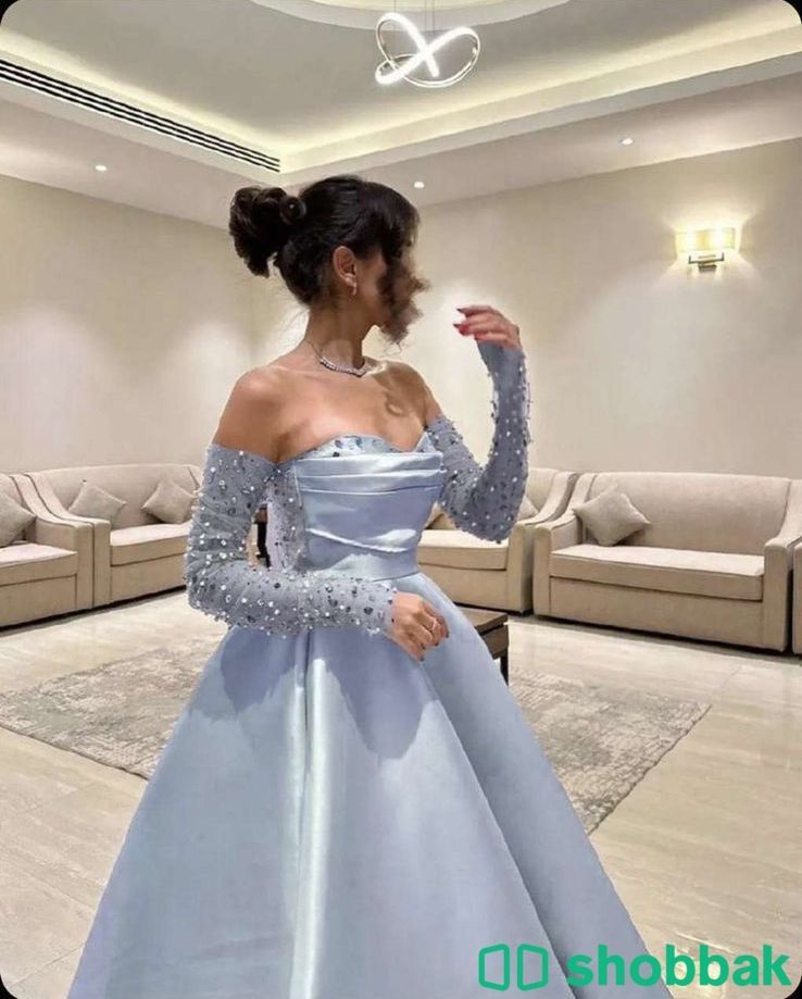 فستان ميكادو كلوش مع اكمام  شباك السعودية