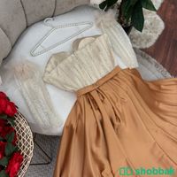 فستان ميكادو مع شيفون وتطريز ملكي  Shobbak Saudi Arabia