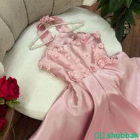 فستان ميكادو مع ورد بارز  شباك السعودية