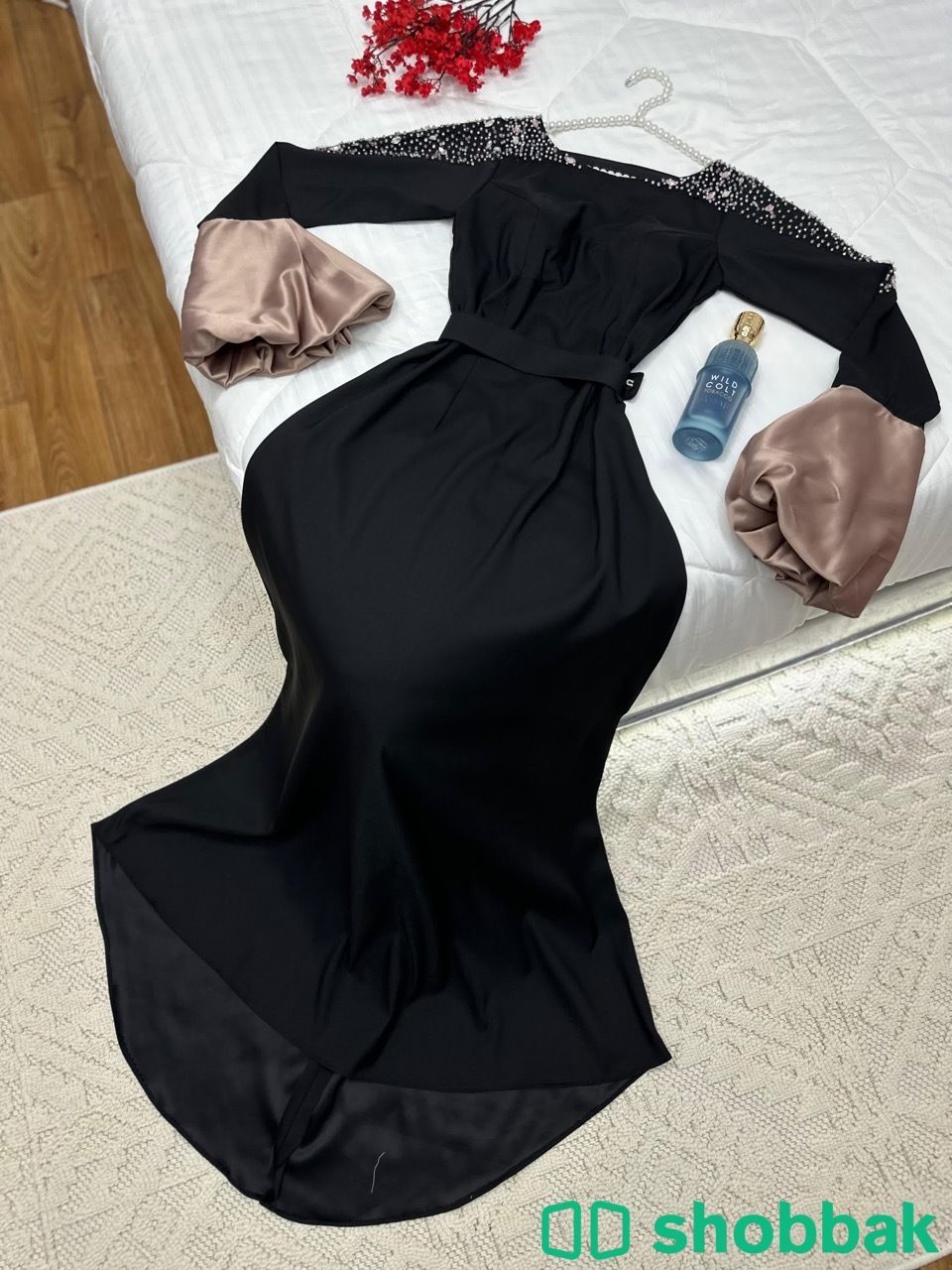 فستان نفته كريب مطرز  شباك السعودية