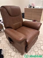 كرسي استرخاء مساج كهربائي جلد بني  Shobbak Saudi Arabia